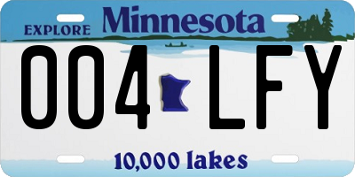 MN license plate 004LFY