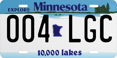 MN license plate 004LGC