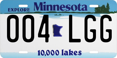 MN license plate 004LGG