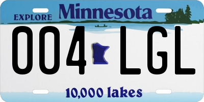MN license plate 004LGL