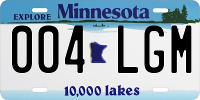 MN license plate 004LGM