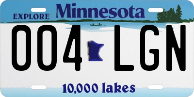 MN license plate 004LGN