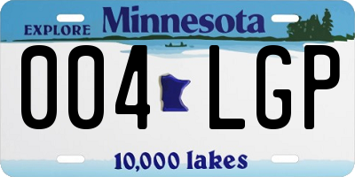 MN license plate 004LGP