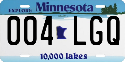 MN license plate 004LGQ
