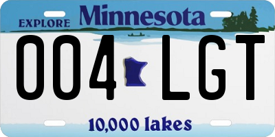 MN license plate 004LGT