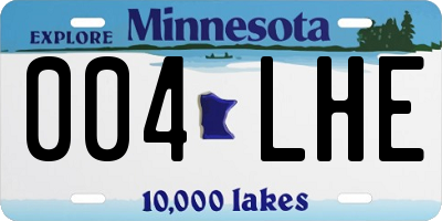 MN license plate 004LHE