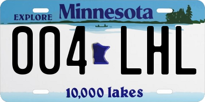 MN license plate 004LHL