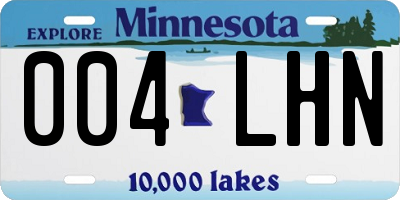 MN license plate 004LHN