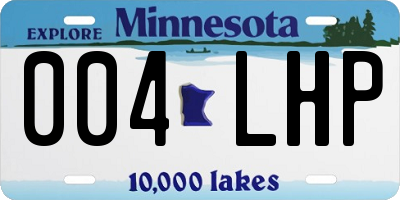 MN license plate 004LHP