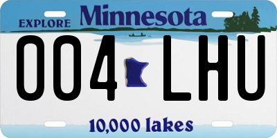 MN license plate 004LHU