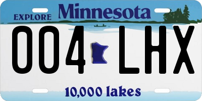 MN license plate 004LHX