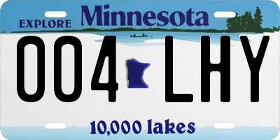 MN license plate 004LHY