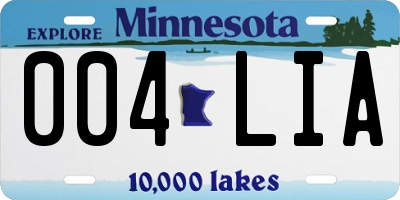MN license plate 004LIA