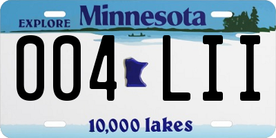 MN license plate 004LII
