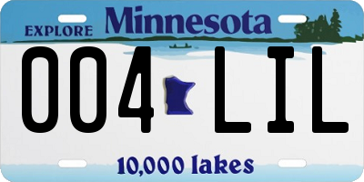 MN license plate 004LIL