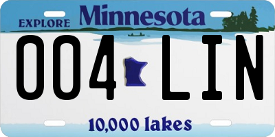 MN license plate 004LIN