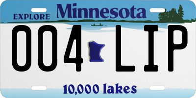 MN license plate 004LIP