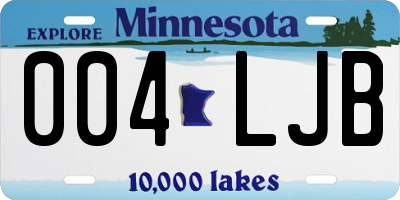 MN license plate 004LJB