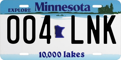 MN license plate 004LNK
