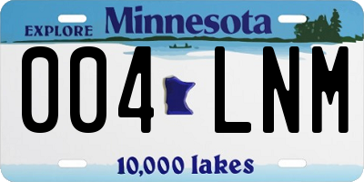MN license plate 004LNM