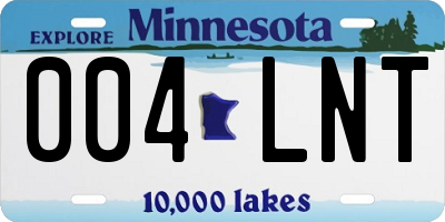 MN license plate 004LNT