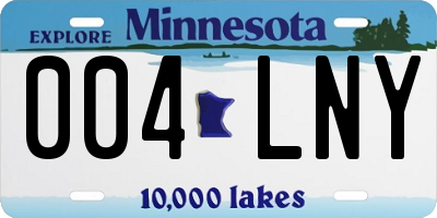 MN license plate 004LNY