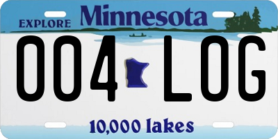 MN license plate 004LOG