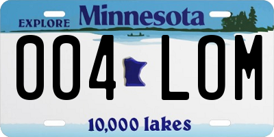 MN license plate 004LOM