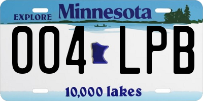 MN license plate 004LPB