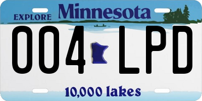 MN license plate 004LPD