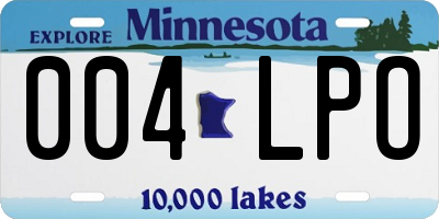 MN license plate 004LPO