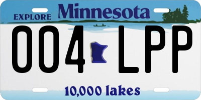 MN license plate 004LPP