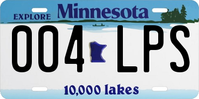 MN license plate 004LPS