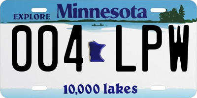 MN license plate 004LPW