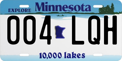 MN license plate 004LQH