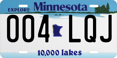 MN license plate 004LQJ