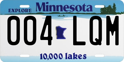 MN license plate 004LQM