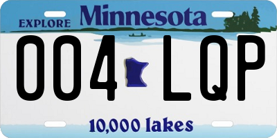 MN license plate 004LQP