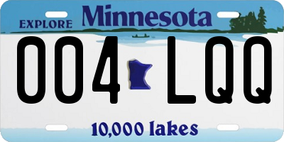 MN license plate 004LQQ