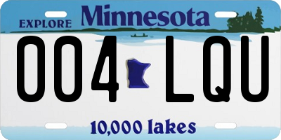 MN license plate 004LQU