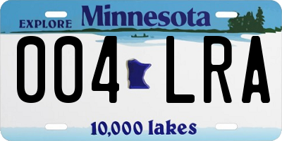 MN license plate 004LRA