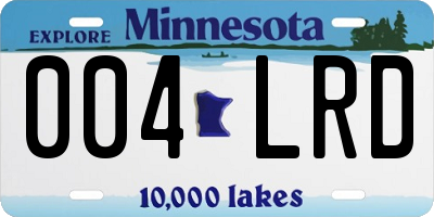 MN license plate 004LRD