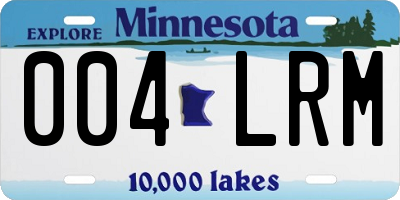 MN license plate 004LRM