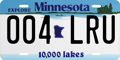 MN license plate 004LRU