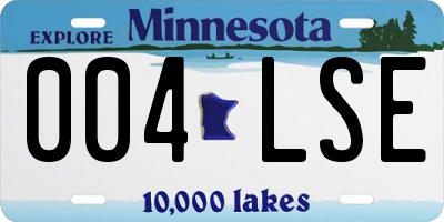 MN license plate 004LSE