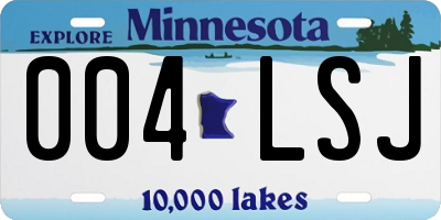 MN license plate 004LSJ