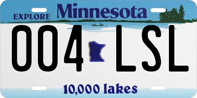 MN license plate 004LSL