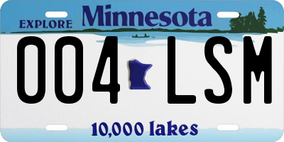 MN license plate 004LSM
