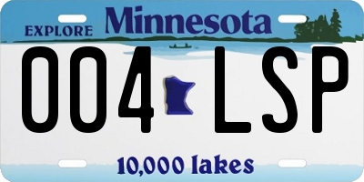 MN license plate 004LSP