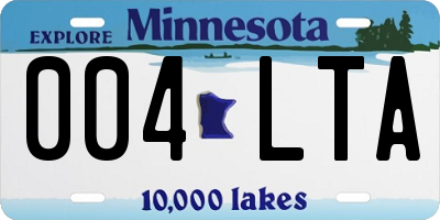 MN license plate 004LTA